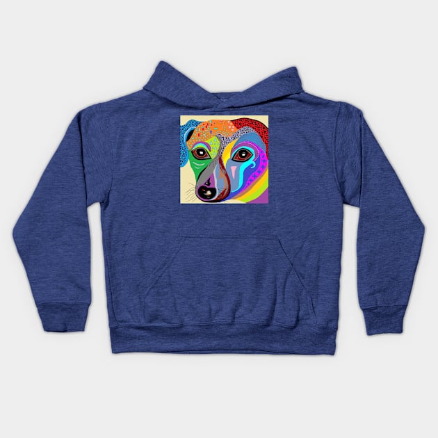 Colorful Chiweenie Kids Hoodie by EloiseART